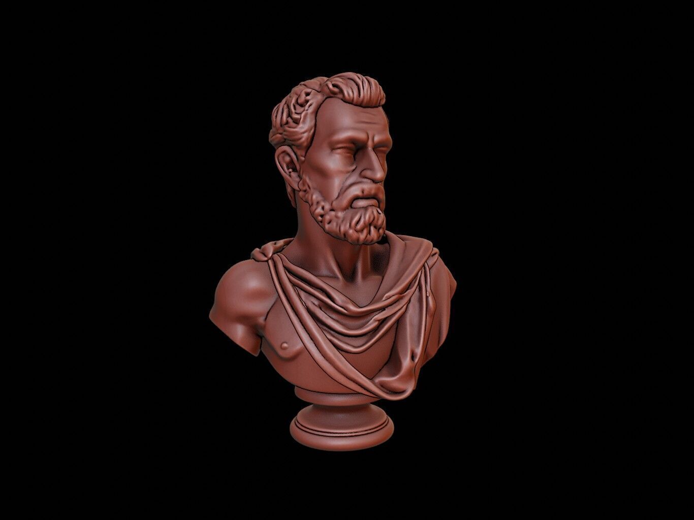 Roman Senator Bust 3D print model_1