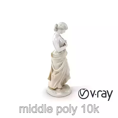 Graceful Classical Nymph Statue model pack