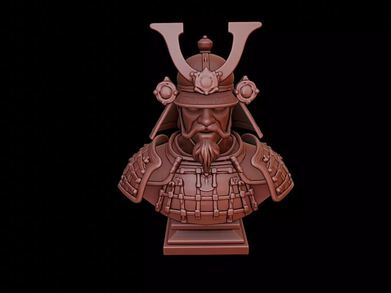 Samurai Ronin Bust 3D print model_0