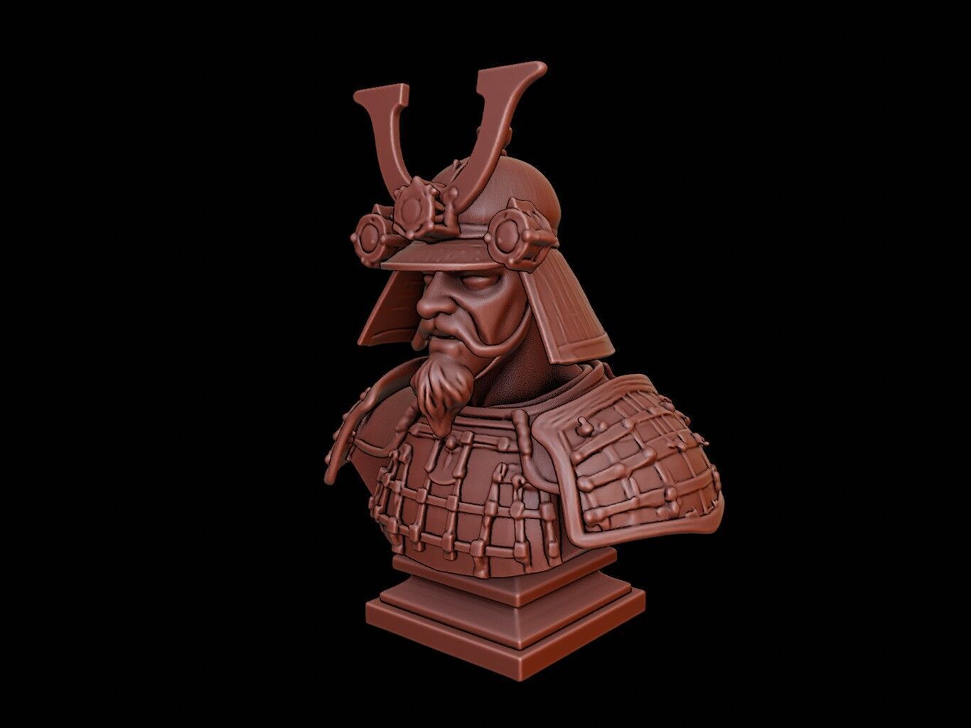 Samurai Ronin Bust 3D print model_2