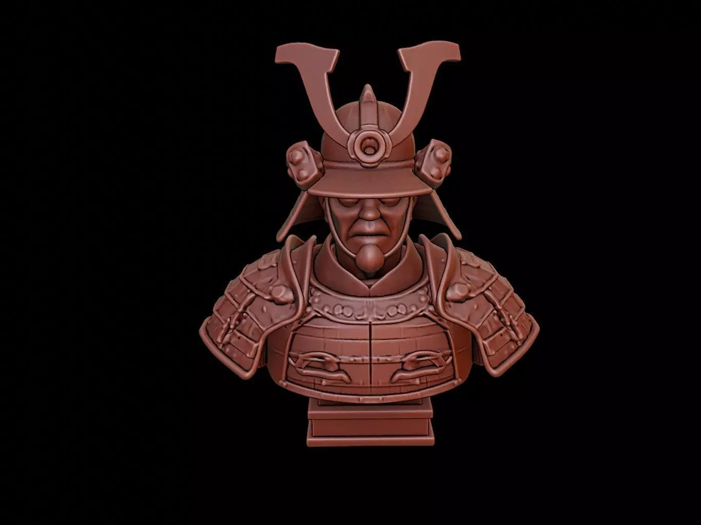 Samurai Ronin Bust 3D print model_0
