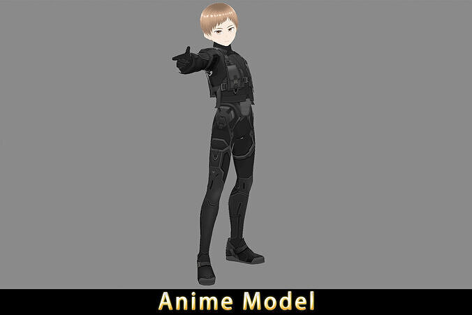Anime Character - Armor Male 3D model