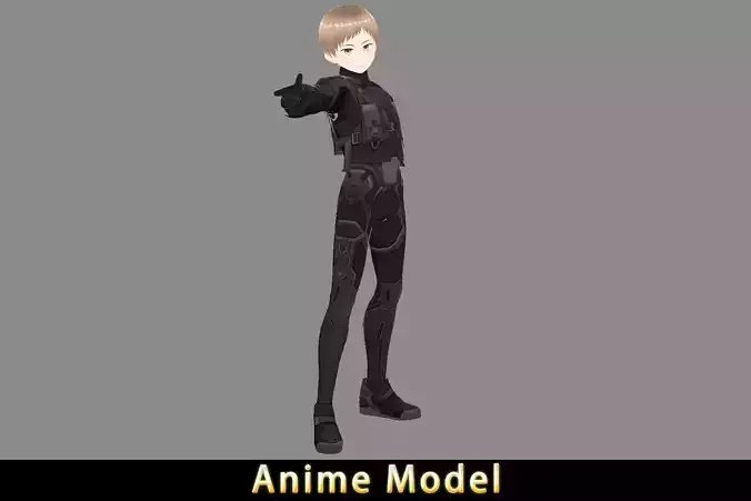 Anime Character - Armor Male 3D model