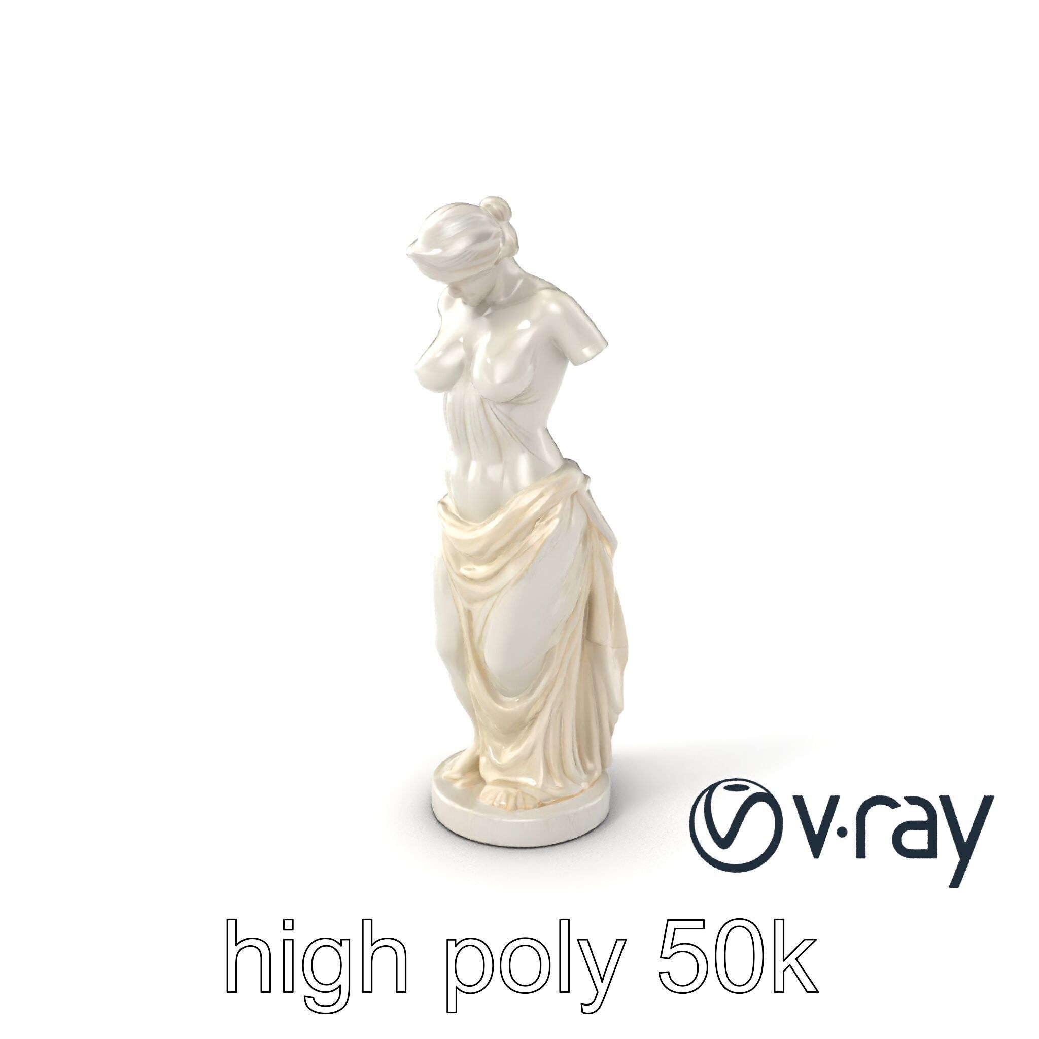 Venus de Milo Sculpture 3D model pack Low-poly 3D model_2