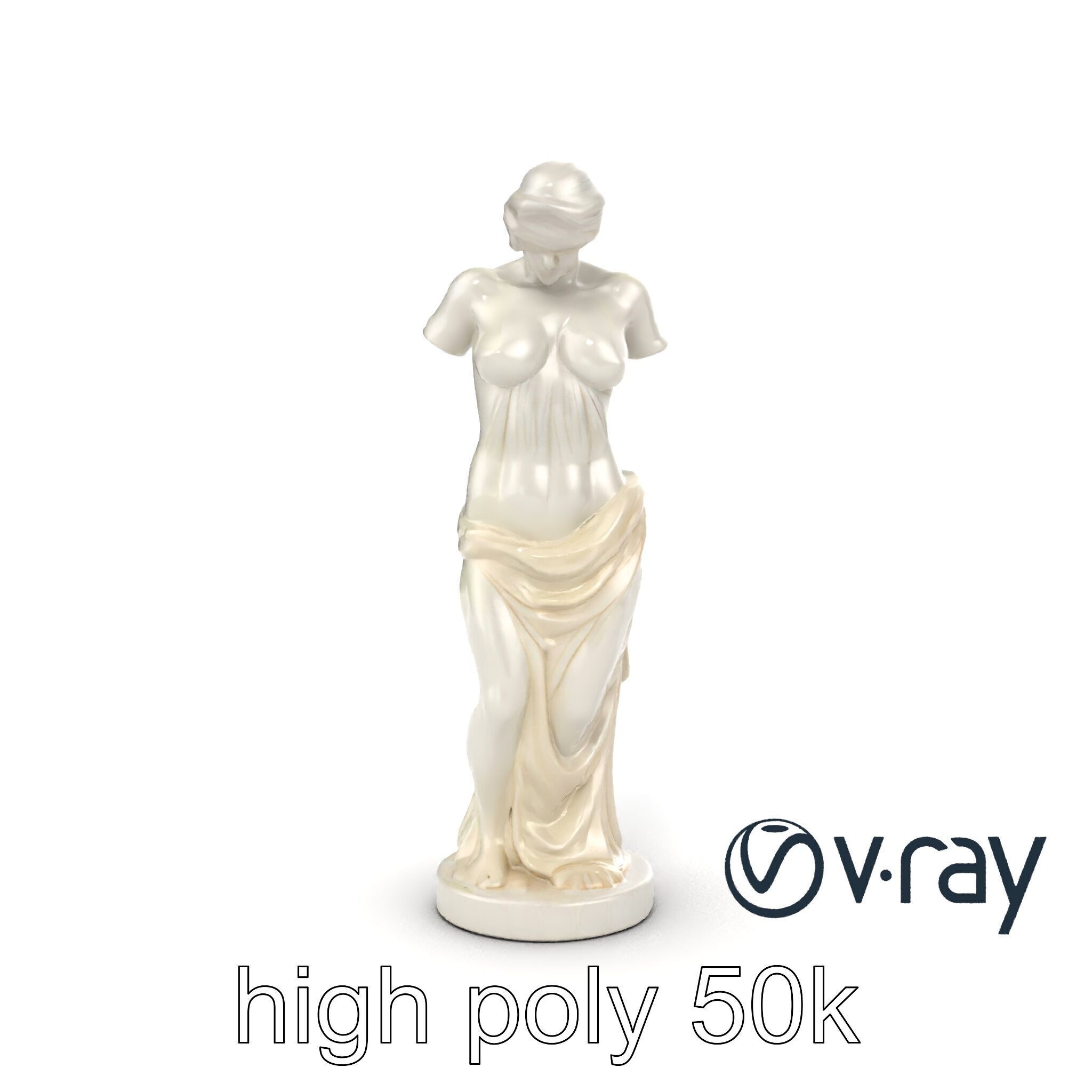 Venus de Milo Sculpture 3D model pack Low-poly 3D model_31