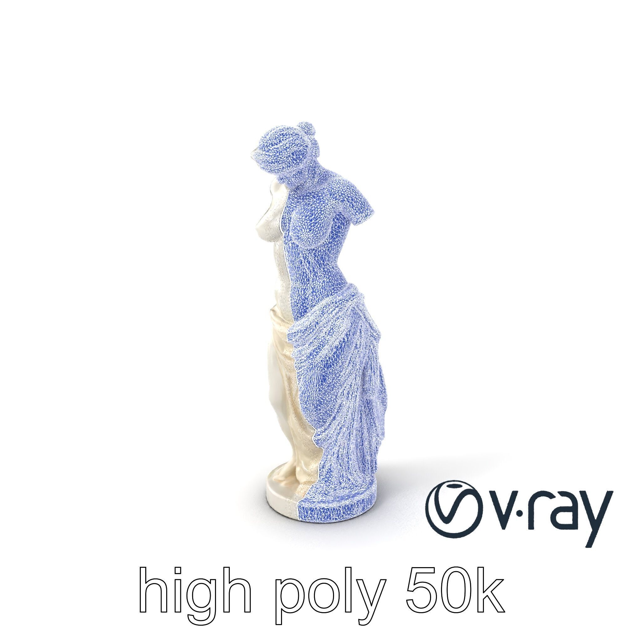 Venus de Milo Sculpture 3D model pack Low-poly 3D model_10