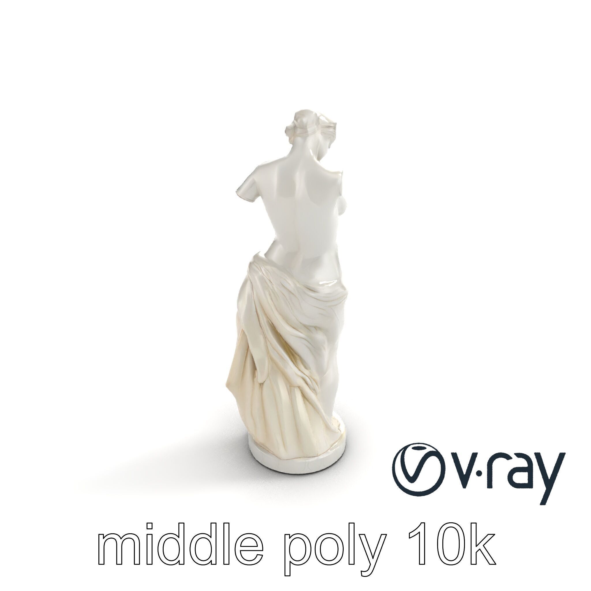 Venus de Milo Sculpture 3D model pack Low-poly 3D model_8