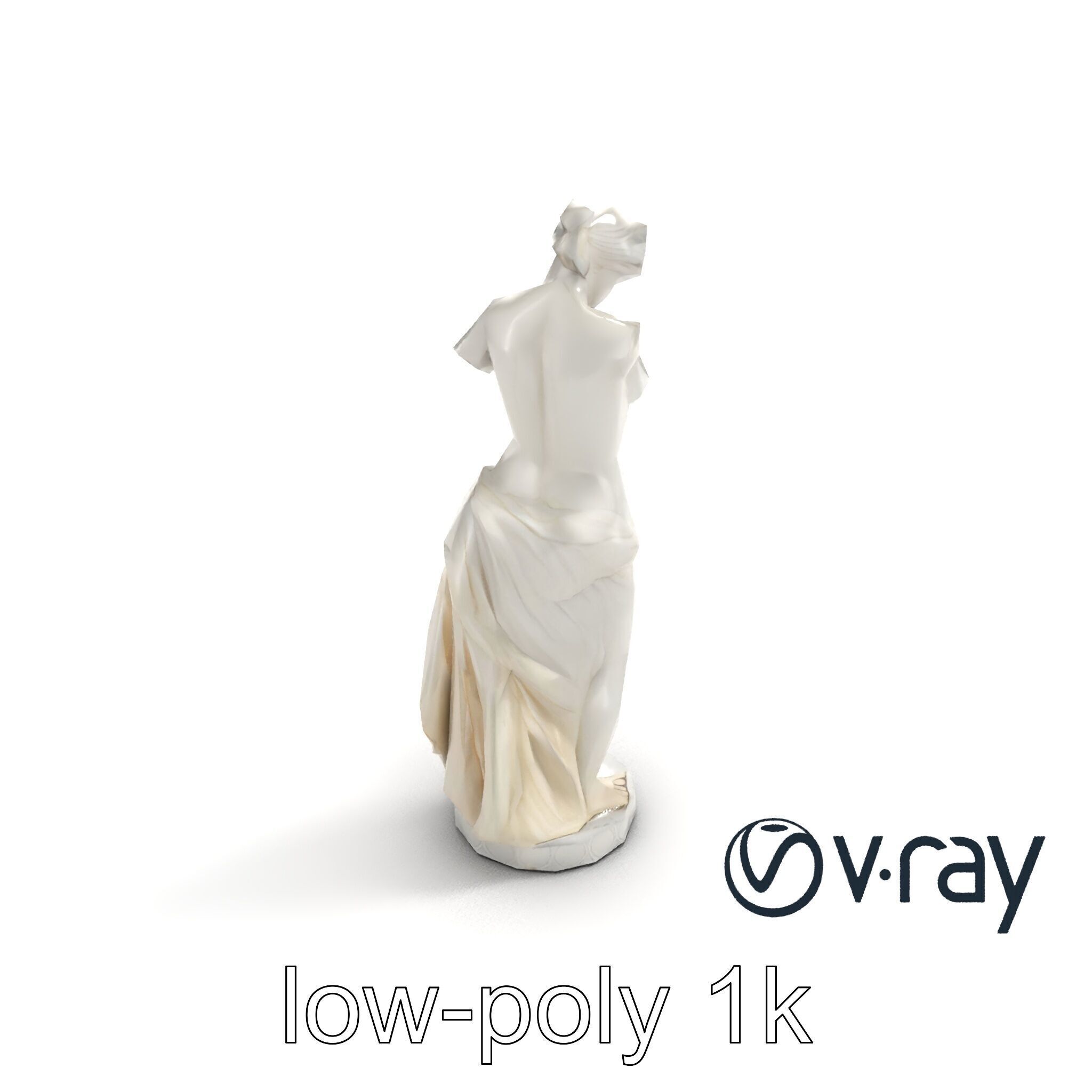 Venus de Milo Sculpture 3D model pack Low-poly 3D model_9