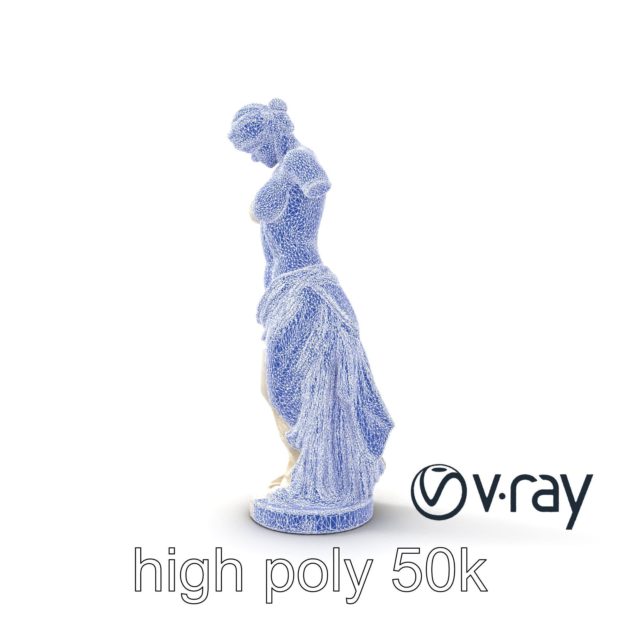 Venus de Milo Sculpture 3D model pack Low-poly 3D model_17