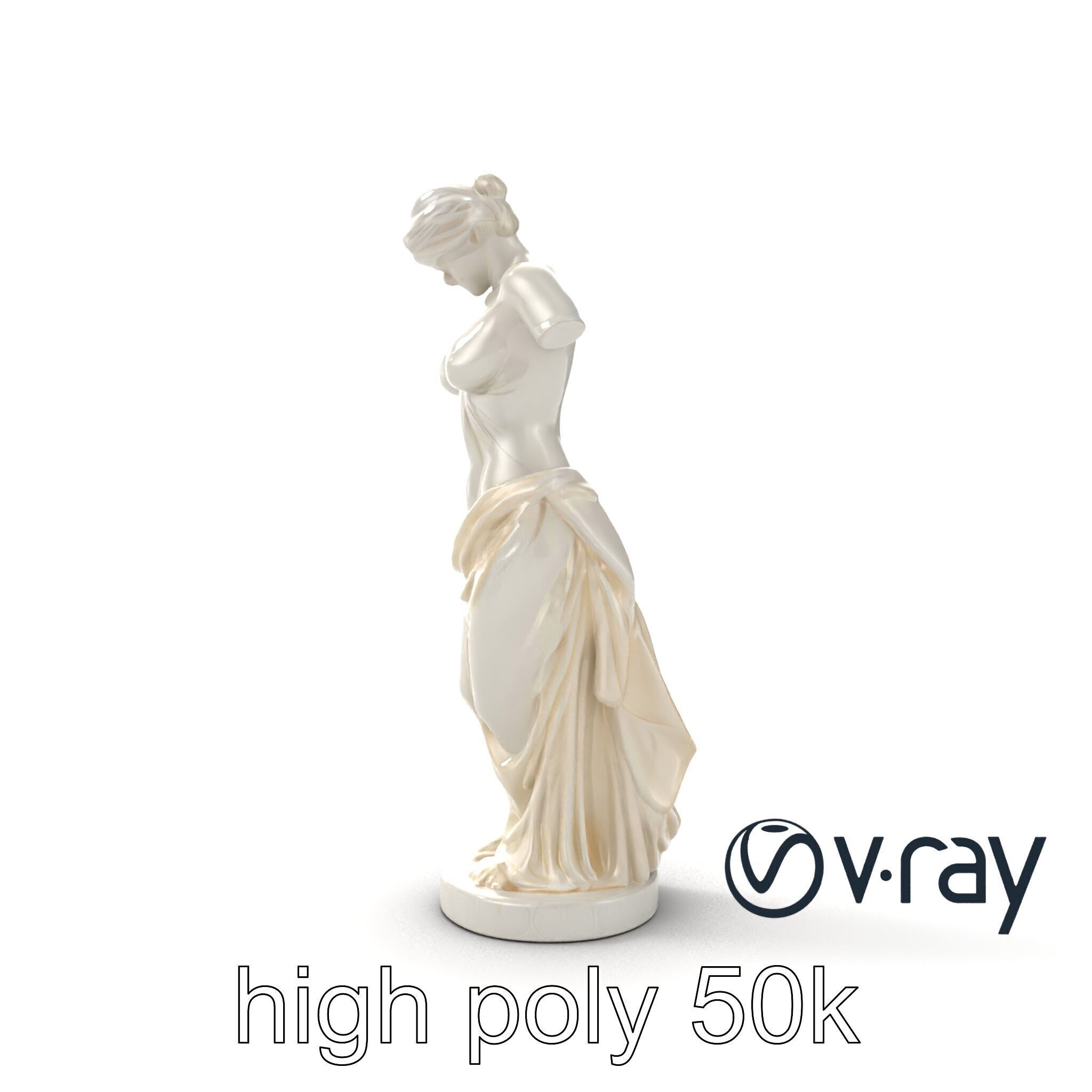 Venus de Milo Sculpture 3D model pack Low-poly 3D model_29