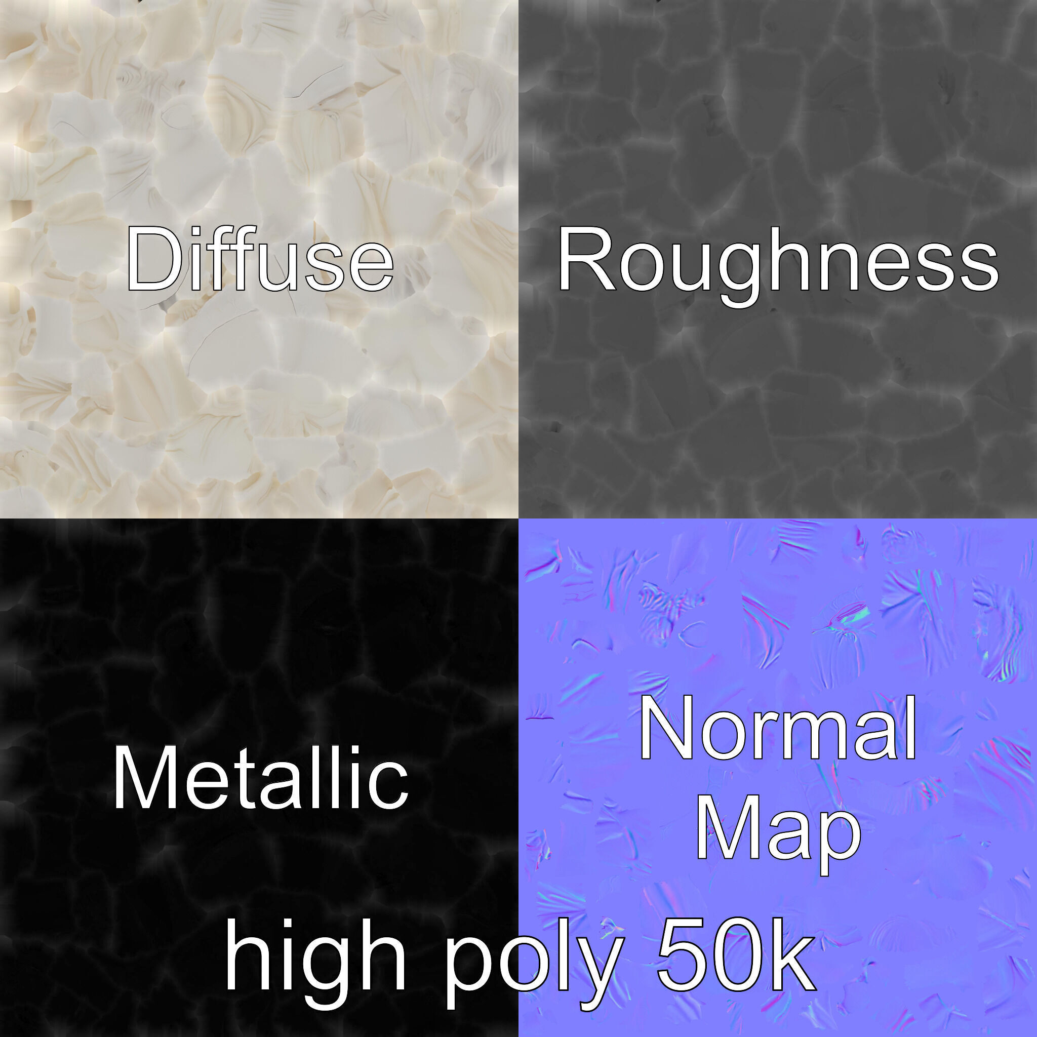 Venus de Milo Sculpture 3D model pack Low-poly 3D model_3