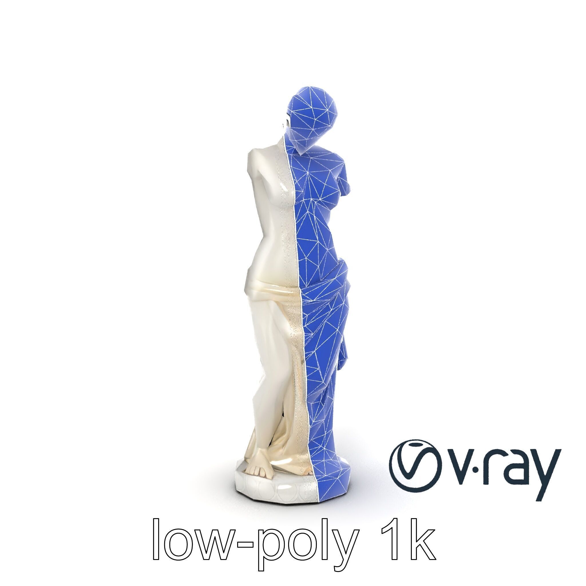 Venus de Milo Sculpture 3D model pack Low-poly 3D model_25