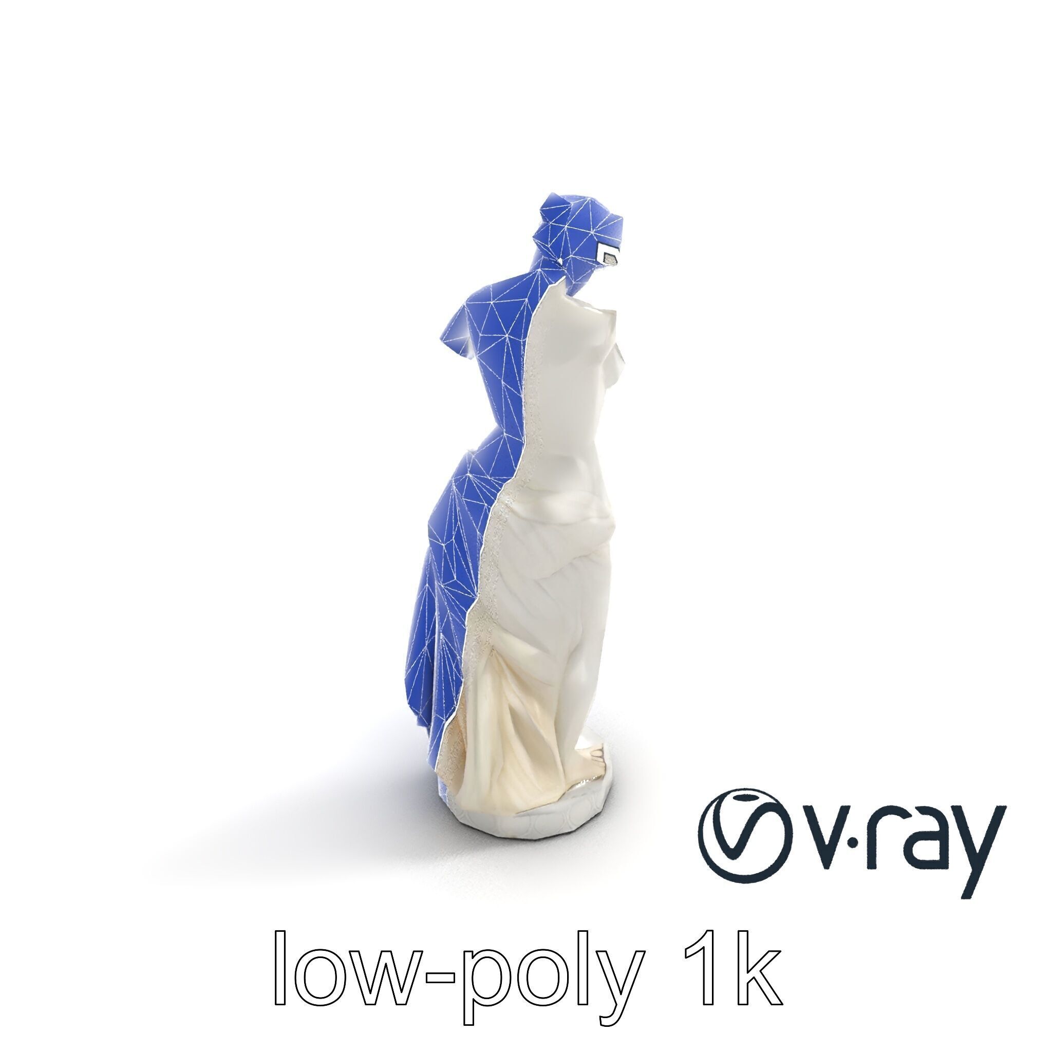 Venus de Milo Sculpture 3D model pack Low-poly 3D model_15