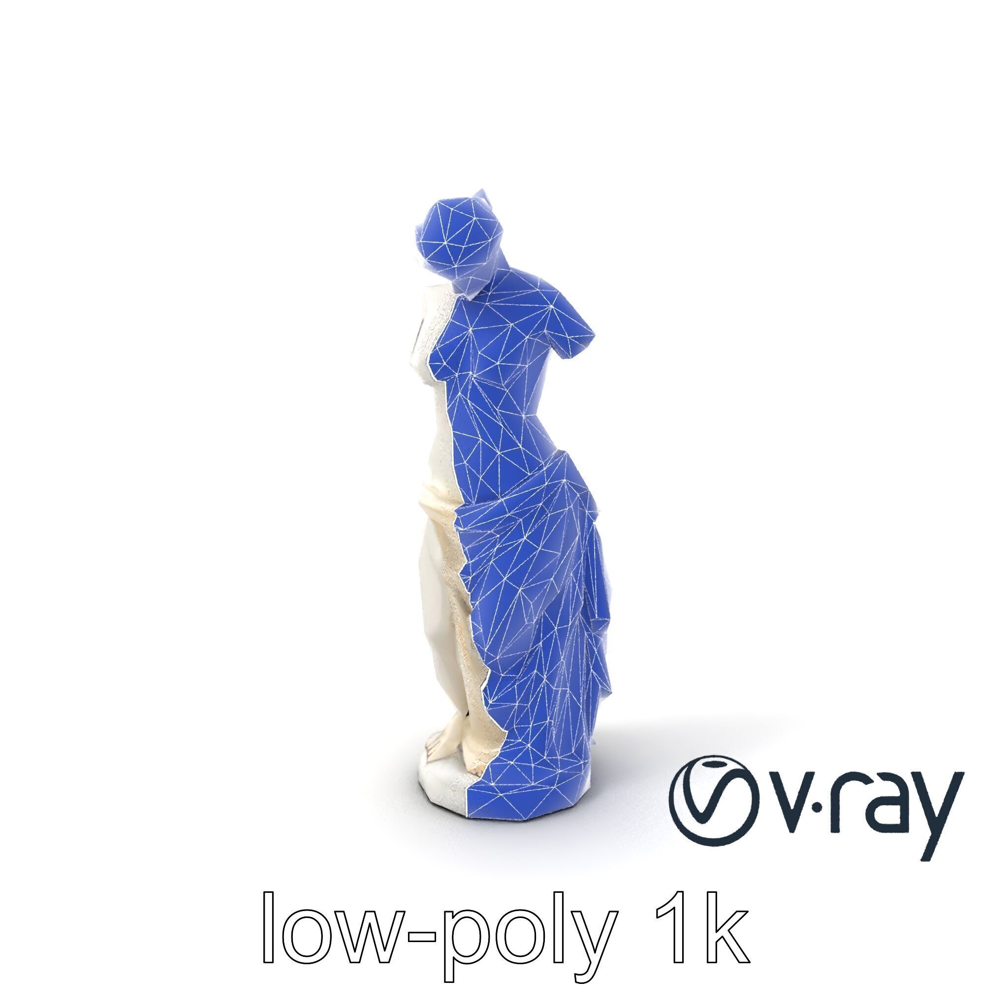 Venus de Milo Sculpture 3D model pack Low-poly 3D model_7