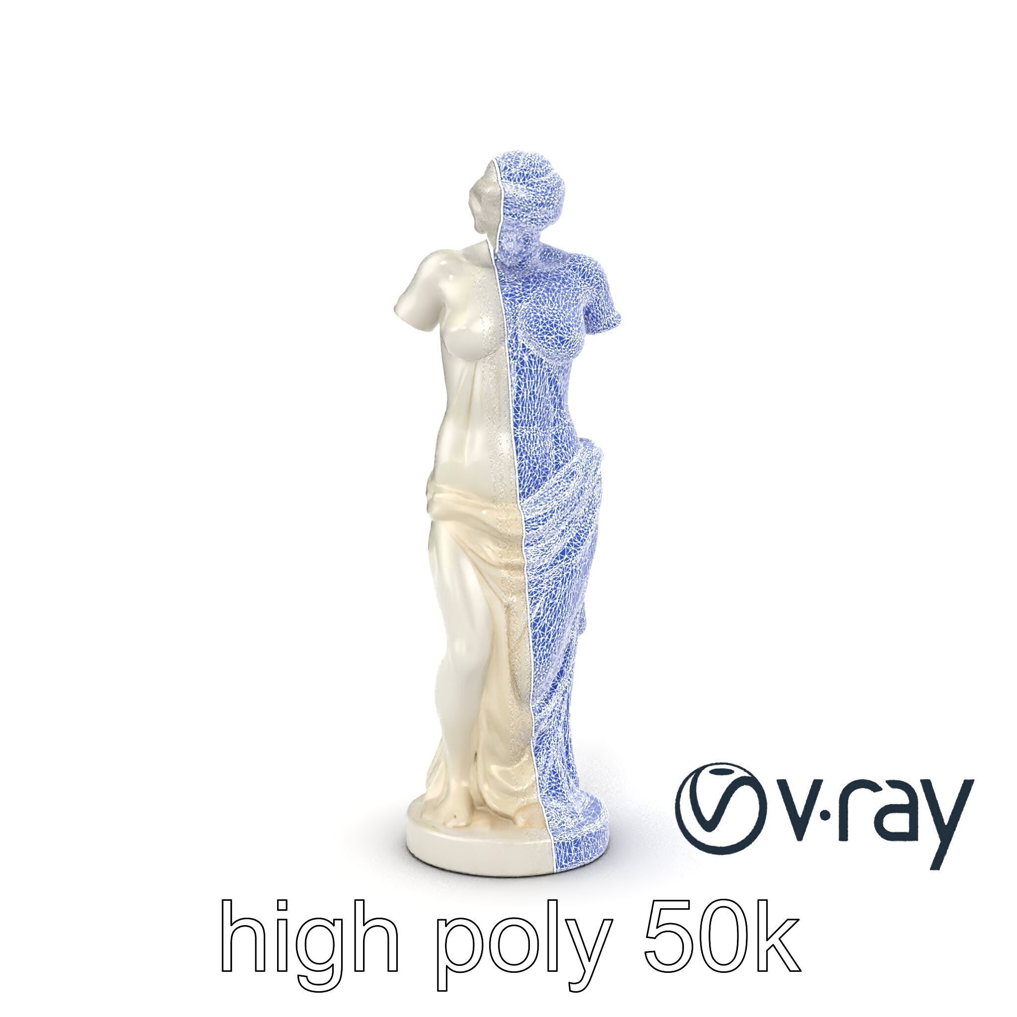Venus de Milo Sculpture 3D model pack Low-poly 3D model_12