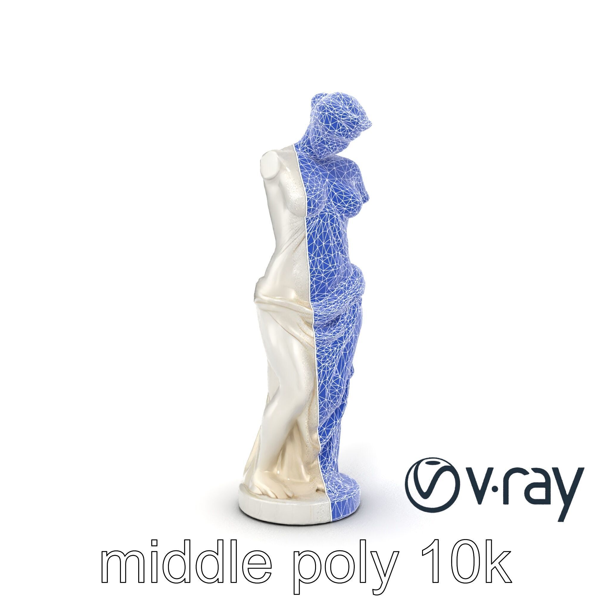 Venus de Milo Sculpture 3D model pack Low-poly 3D model_32