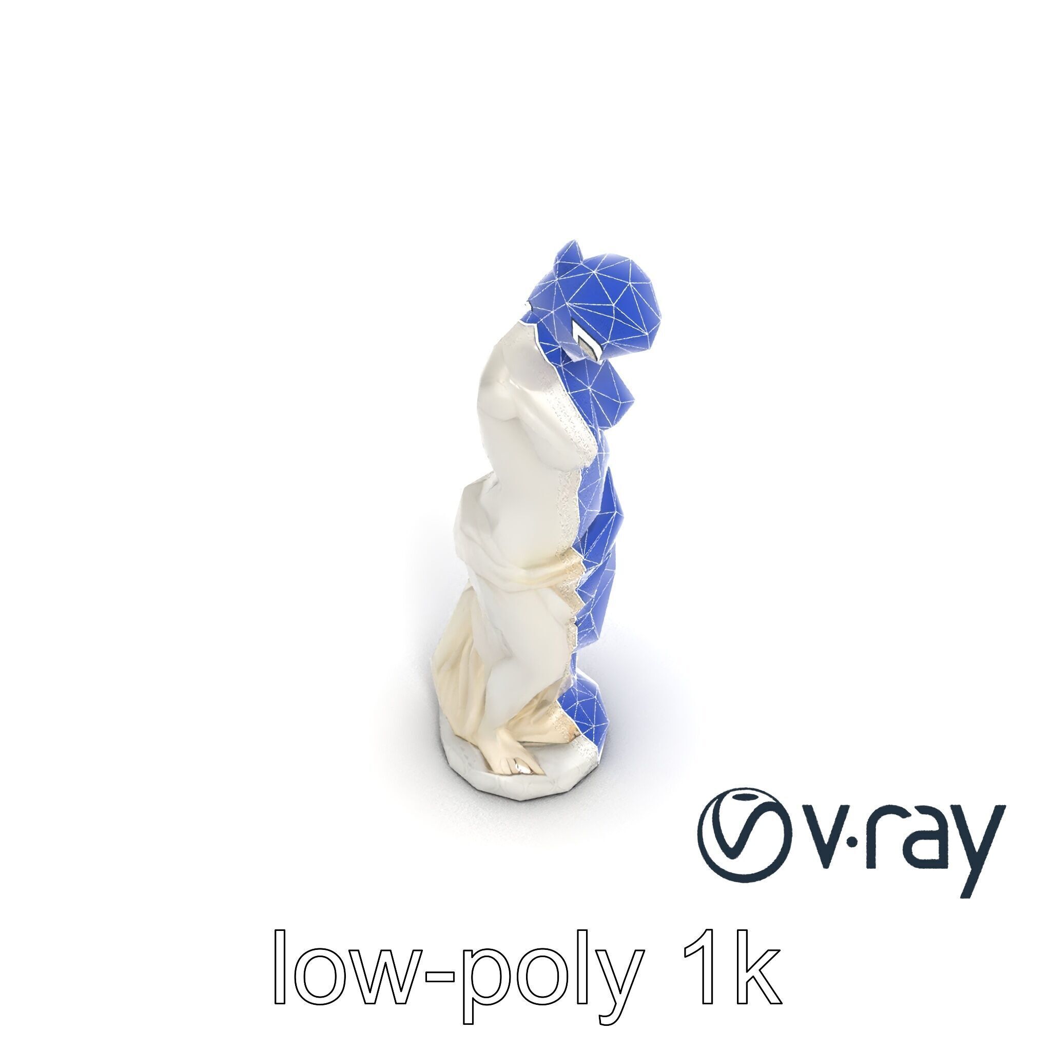 Venus de Milo Sculpture 3D model pack Low-poly 3D model_22