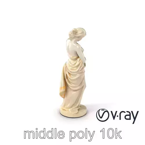 Neoclassical Draped Woman Statue model pack