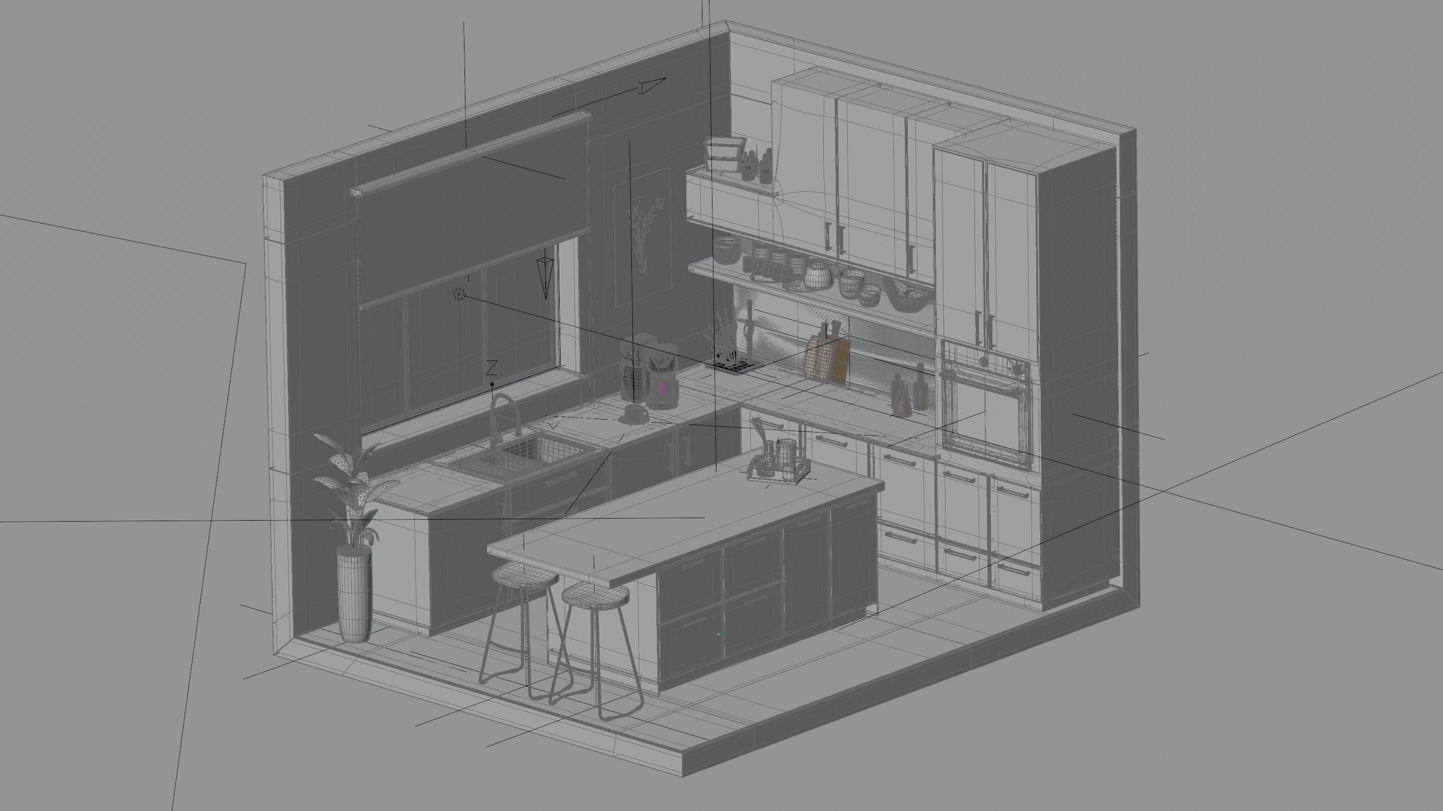 Kitchen 3D model_6