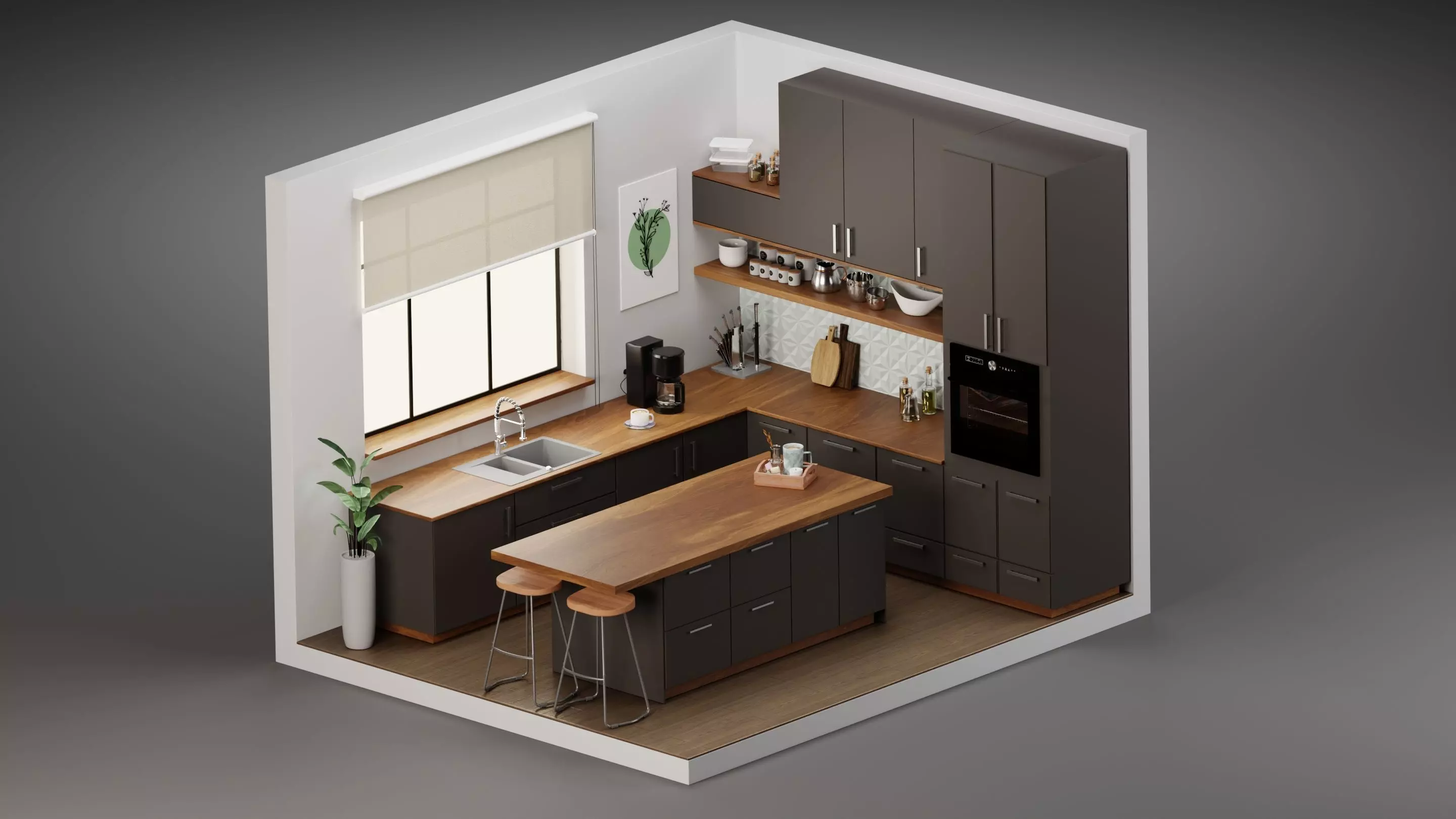 Kitchen 3D model_0