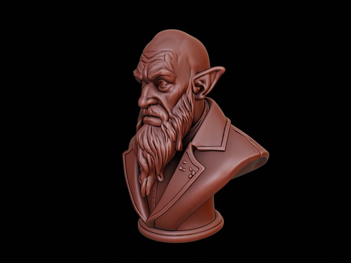 Sorcerer Bust 3D print model_2