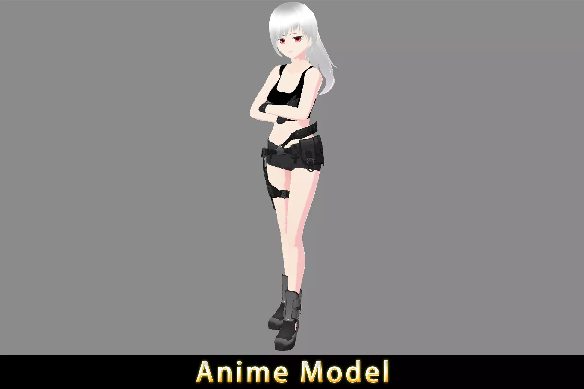 Anime Character - Agent Female 3D model_0