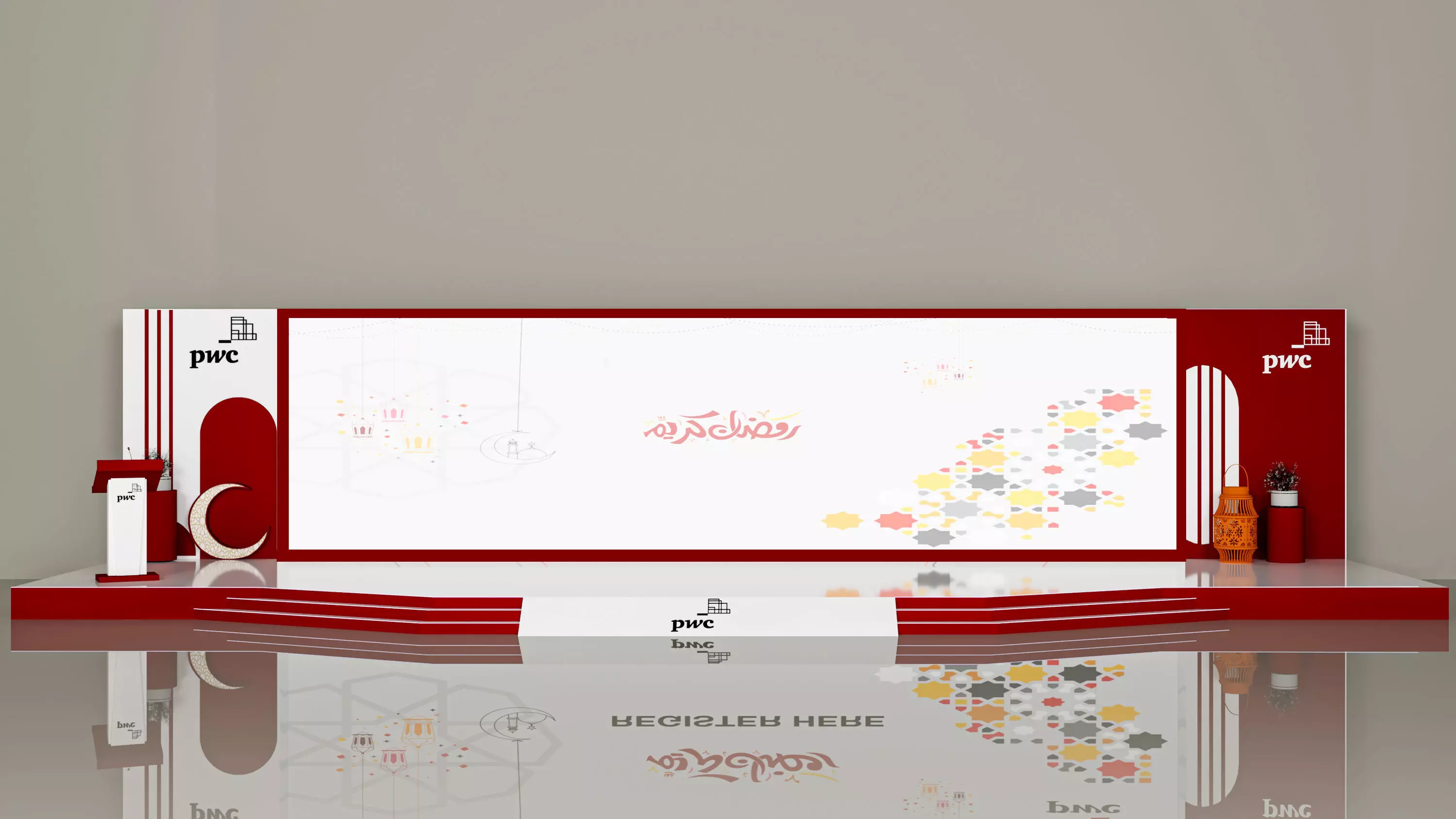 Ramadan stage Theater and Gate 3D model