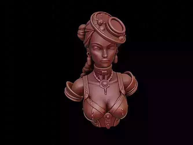 Steampunk Lady Bust