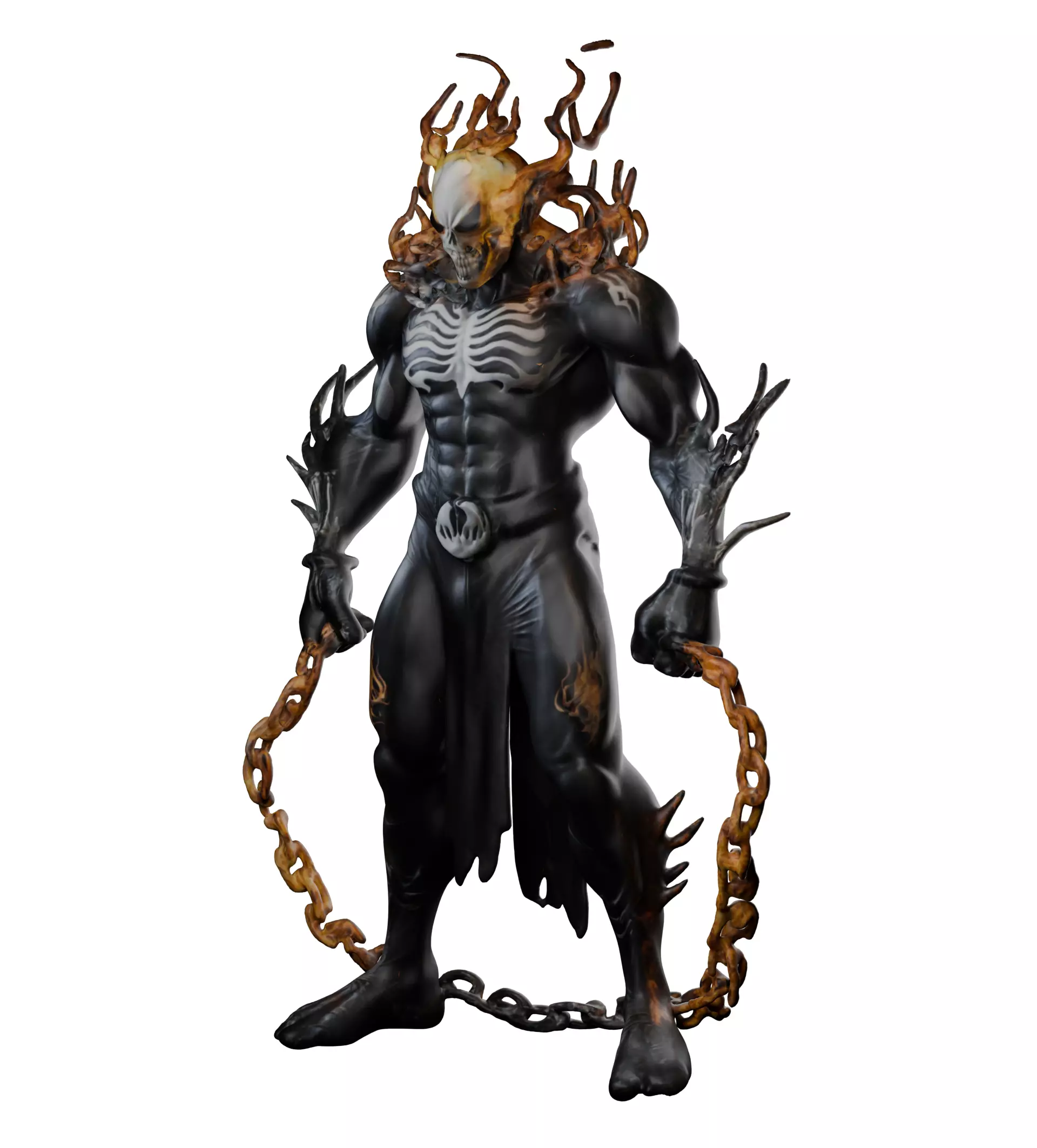 Ghost x Venom Free low-poly 3D model