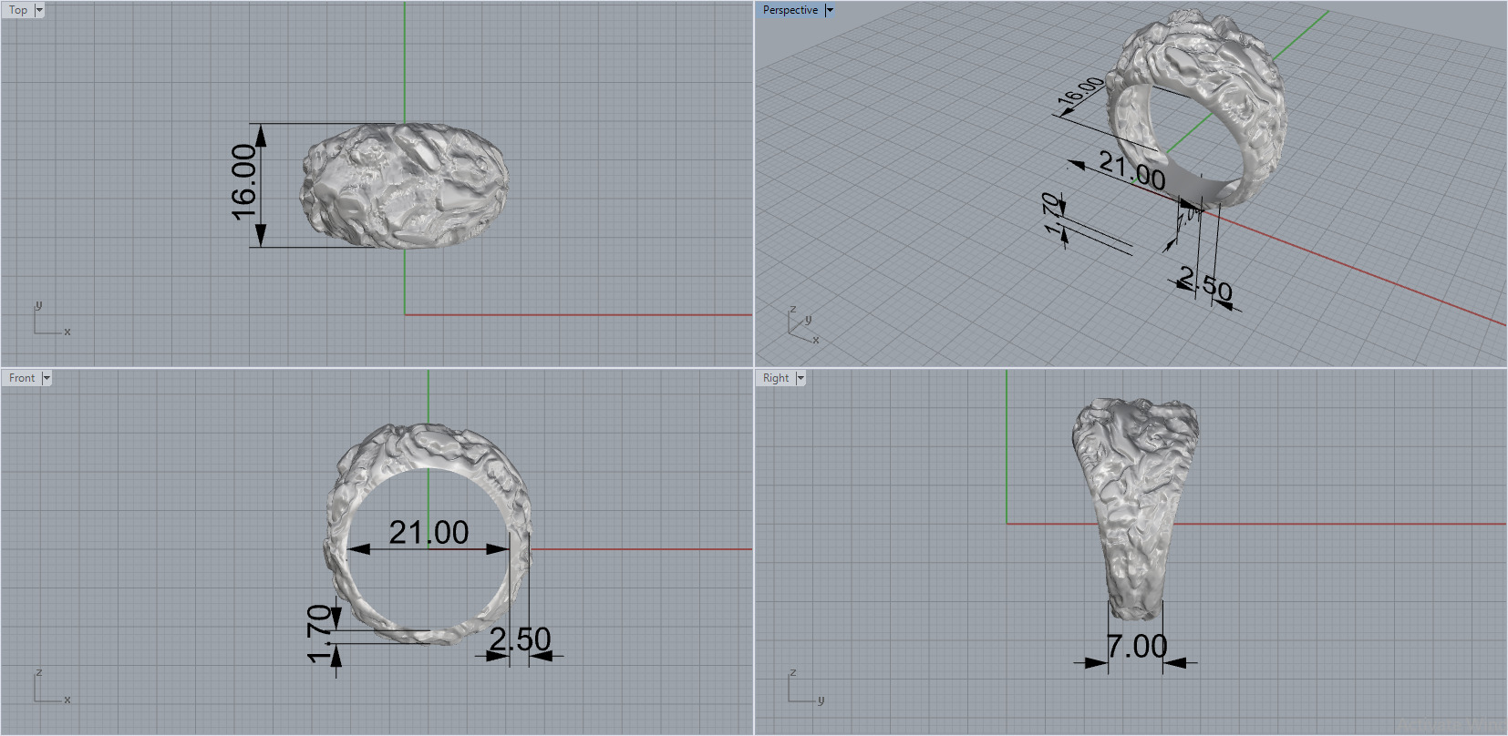 Ring 91434 3D print model_10