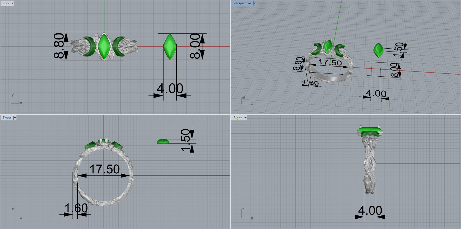 Ring 91266 3D print model_11