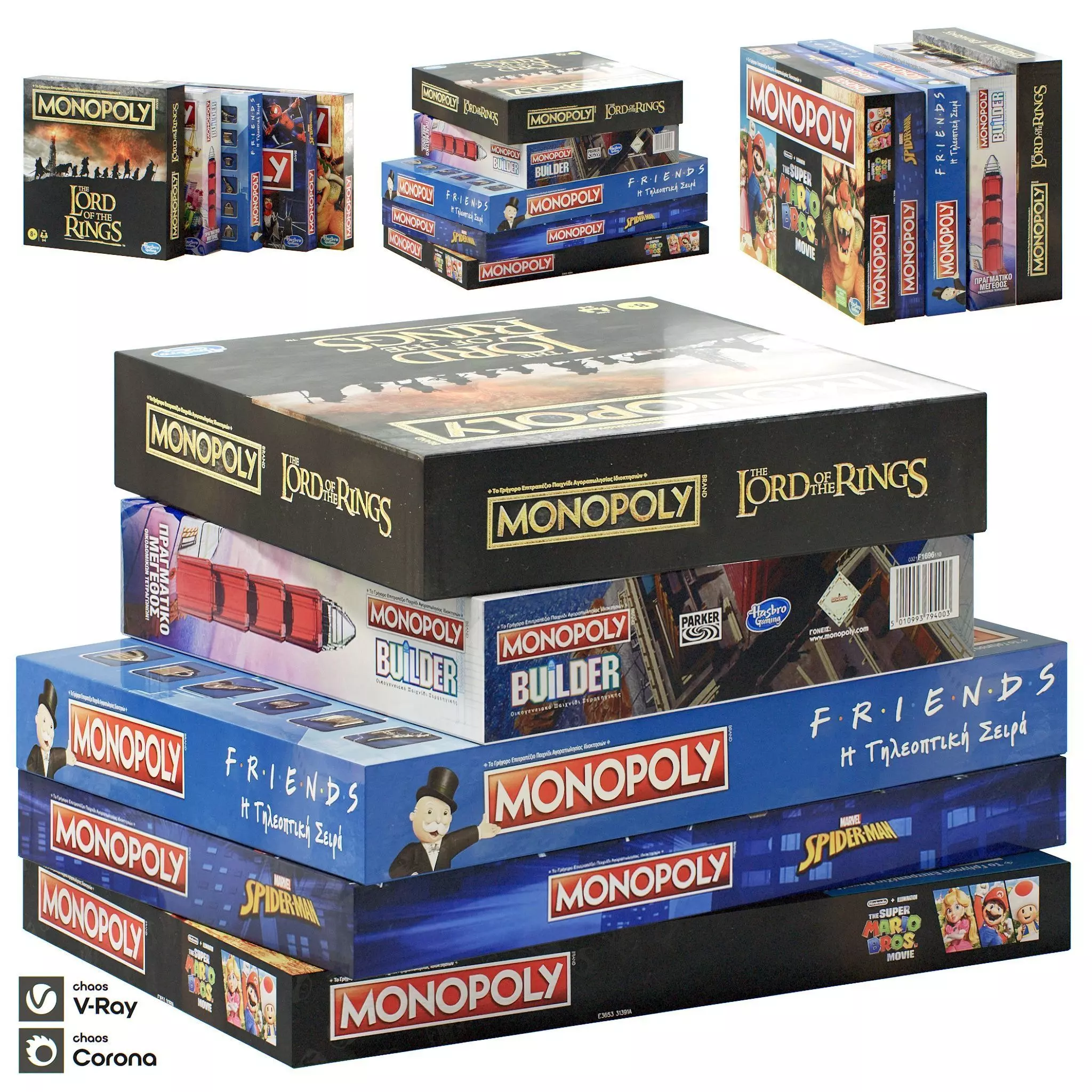 Board Games Pack 15 3D model