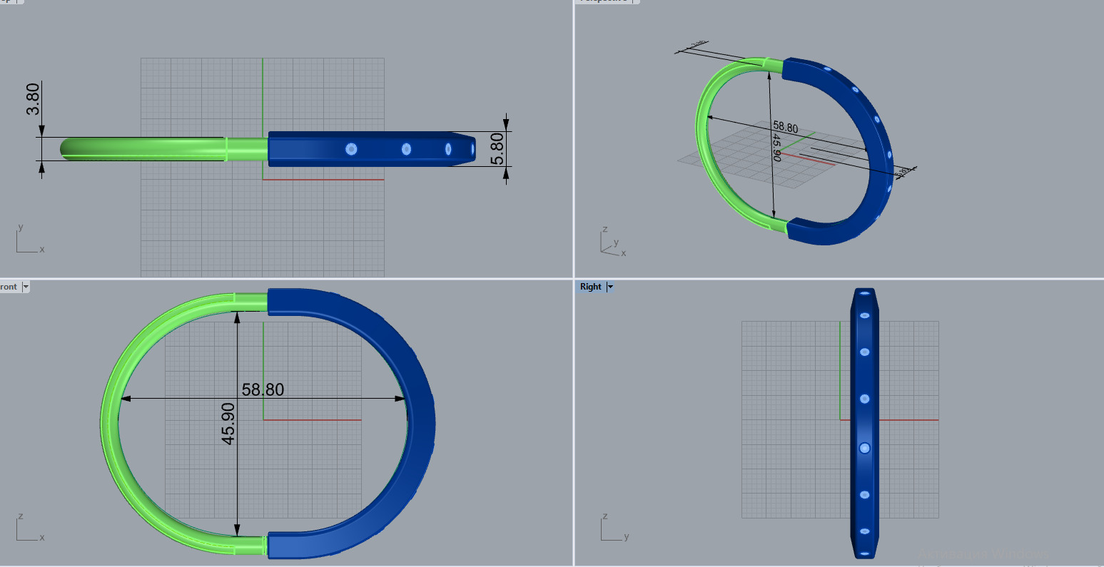 Ring and Bracelet set 91296 3D print model_8