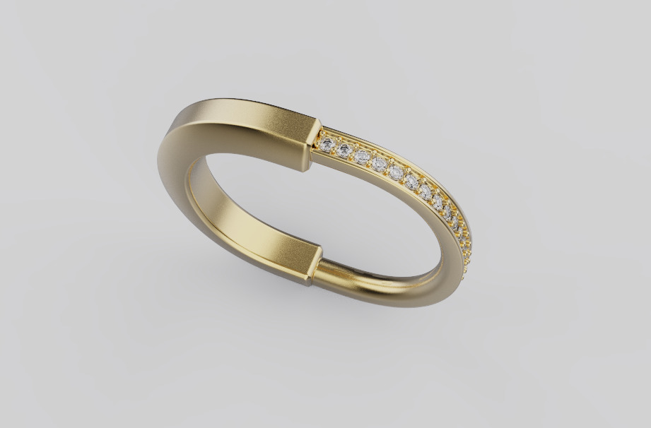 Ring and Bracelet set 91296 3D print model_1