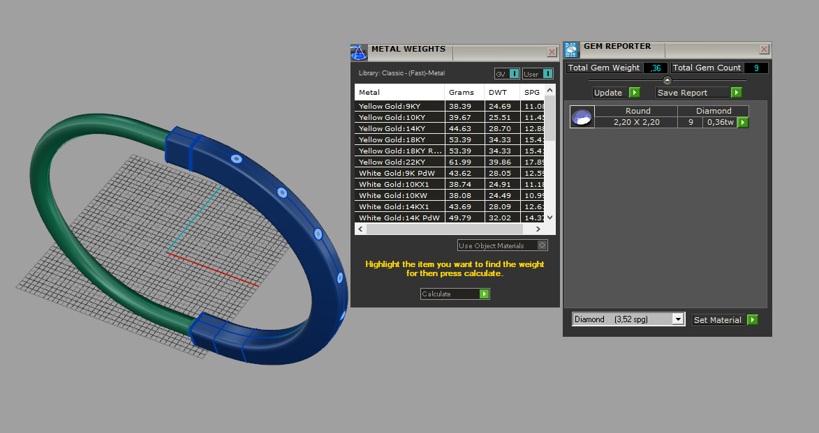 Ring and Bracelet set 91296 3D print model_9