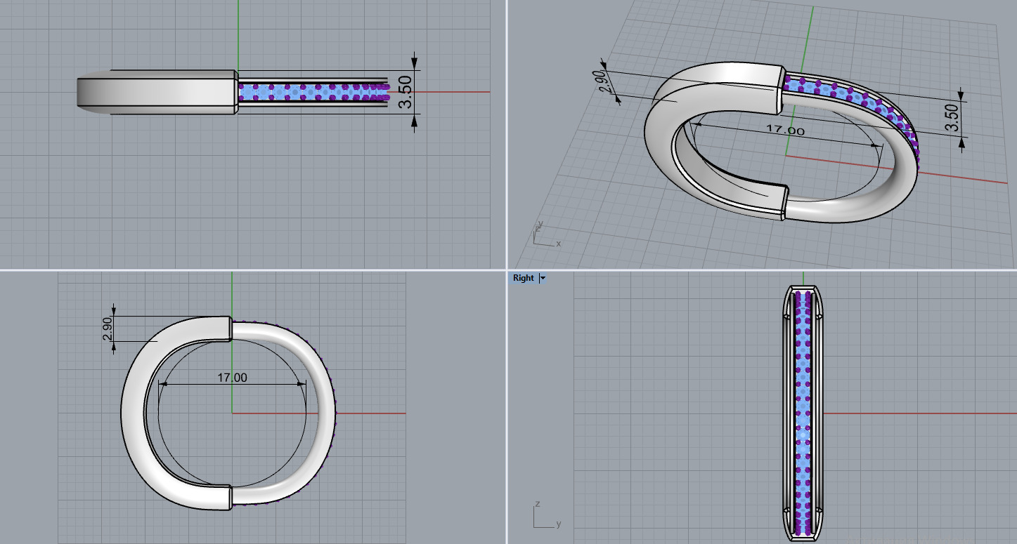Ring and Bracelet set 91296 3D print model_6