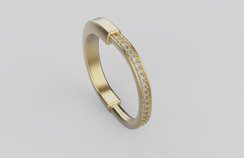 Ring and Bracelet set 91296 3D print model_5