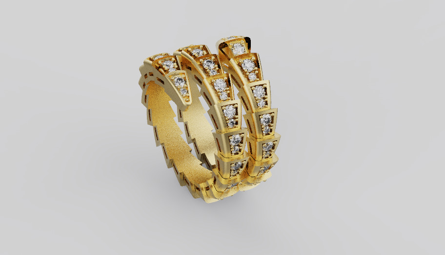 Snake Ring 82025 3D print model_1
