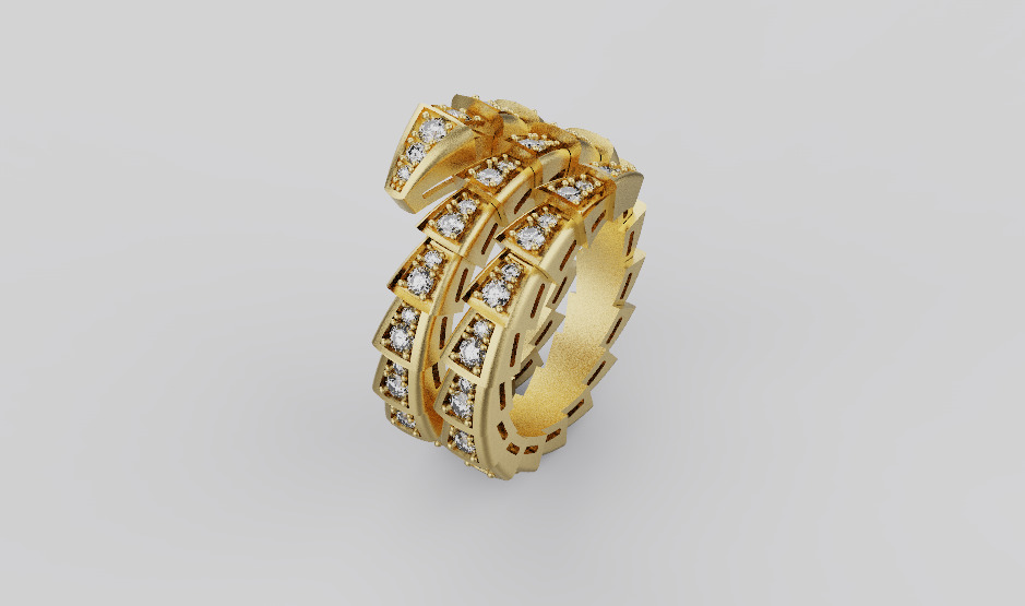 Snake Ring 82025 3D print model_2