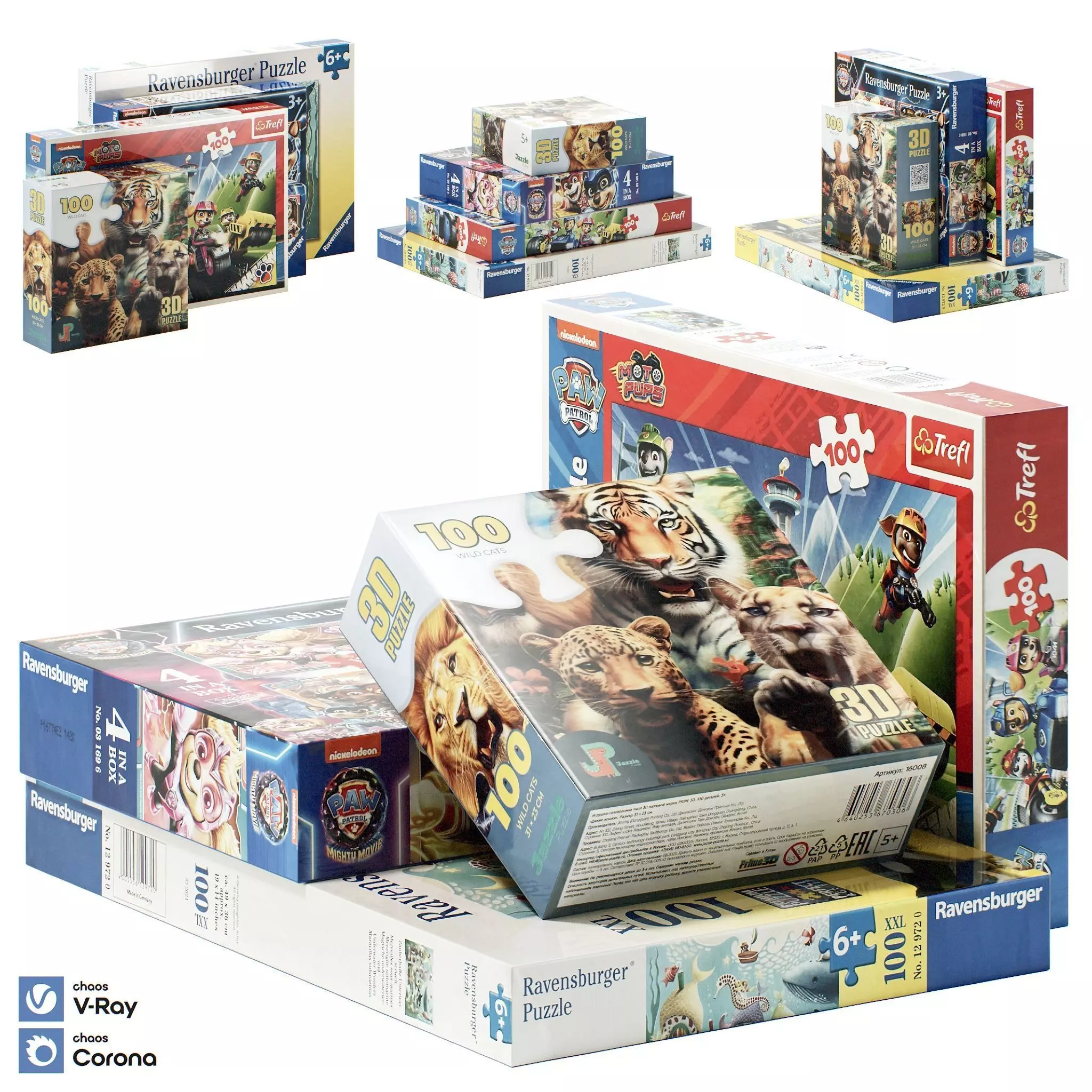 Board Games Pack 16 3D model_0