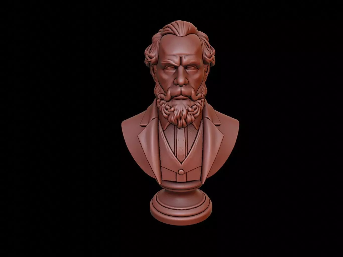 Victorian Noble Bust 3D print model_0