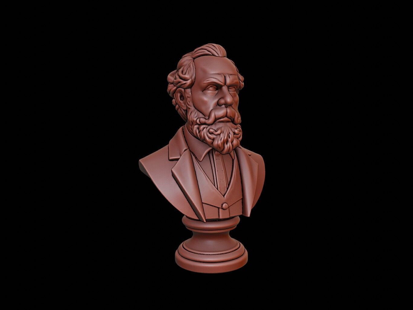 Victorian Noble Bust 3D print model_1
