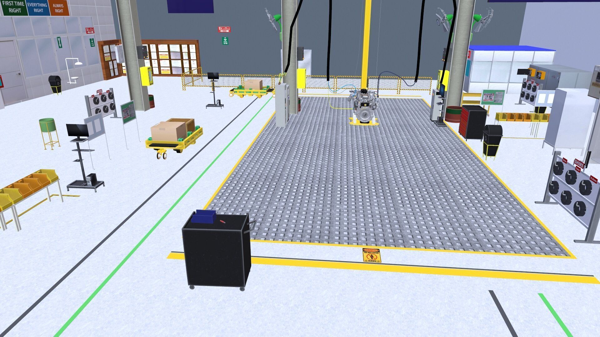 Industrial Warehouse Low-poly 3D model_2