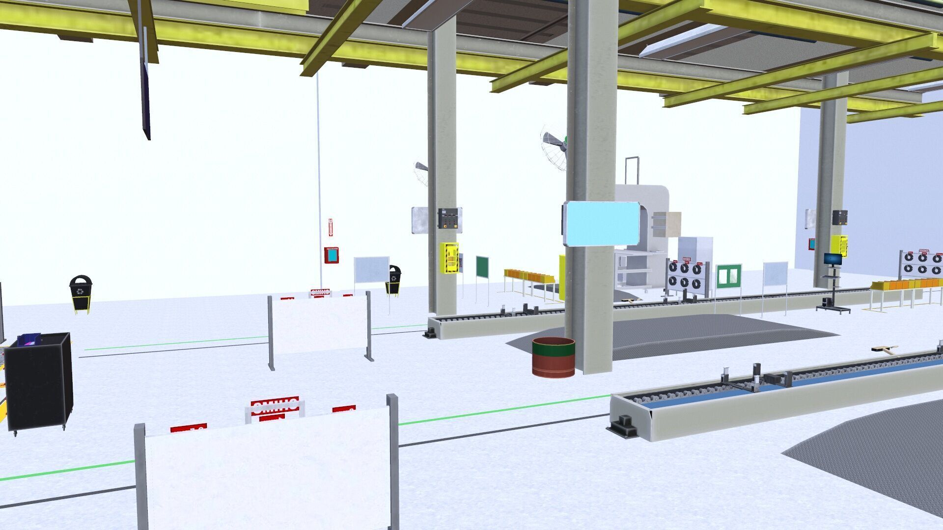 Industrial Warehouse Low-poly 3D model_12