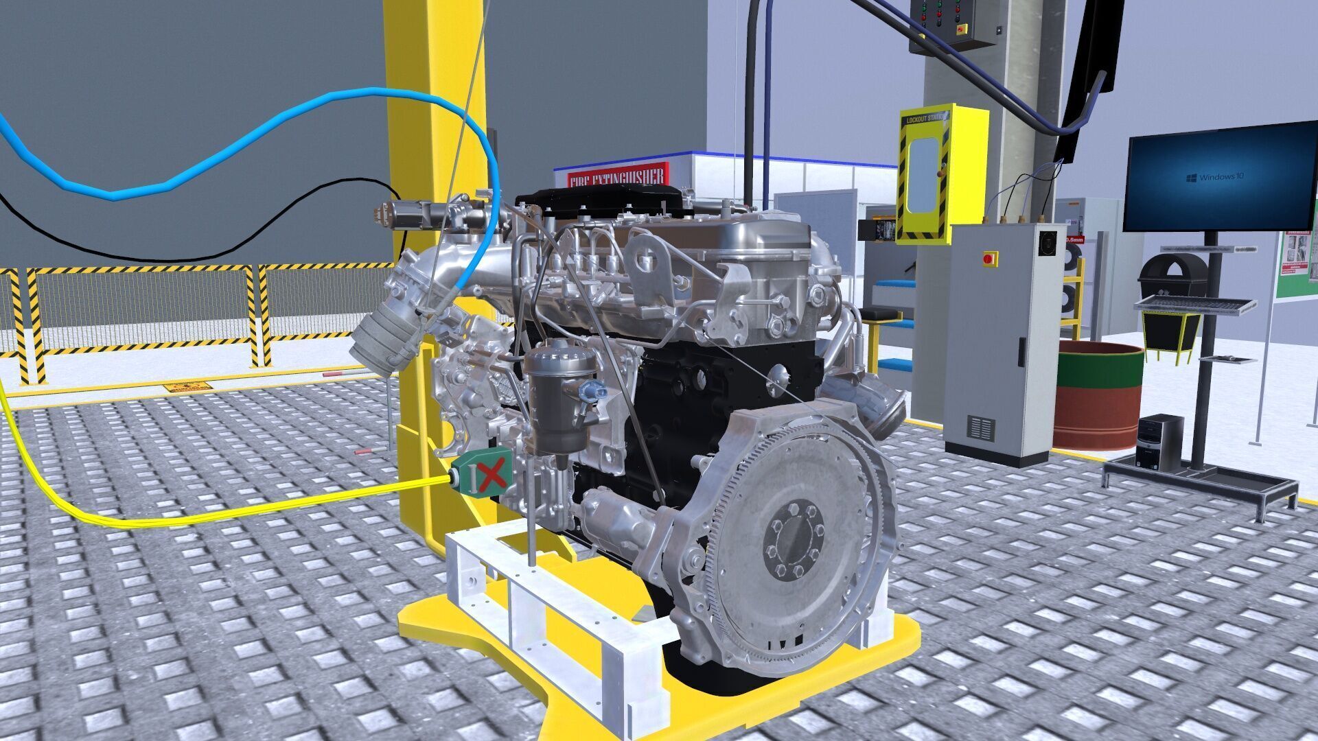 Industrial Warehouse Low-poly 3D model_4