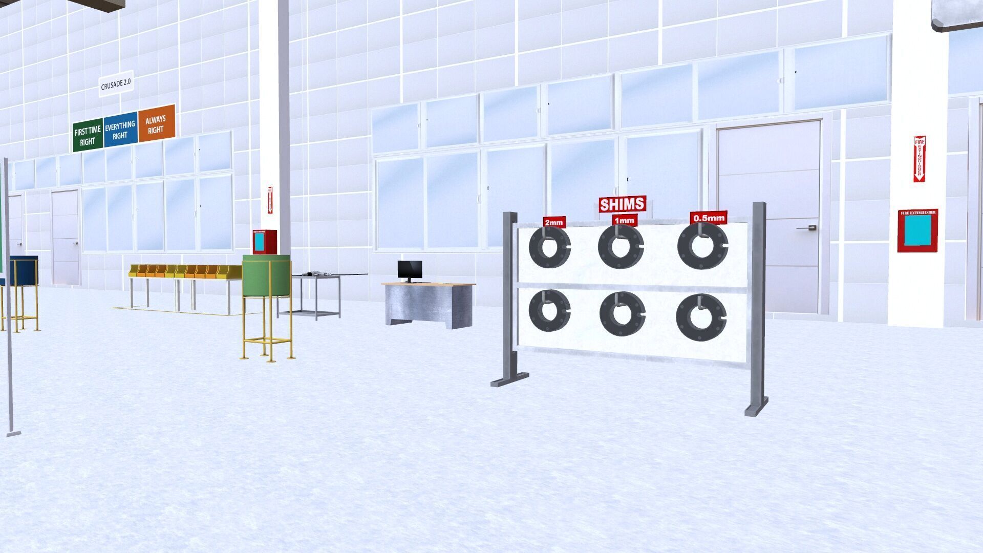 Industrial Warehouse Low-poly 3D model_7