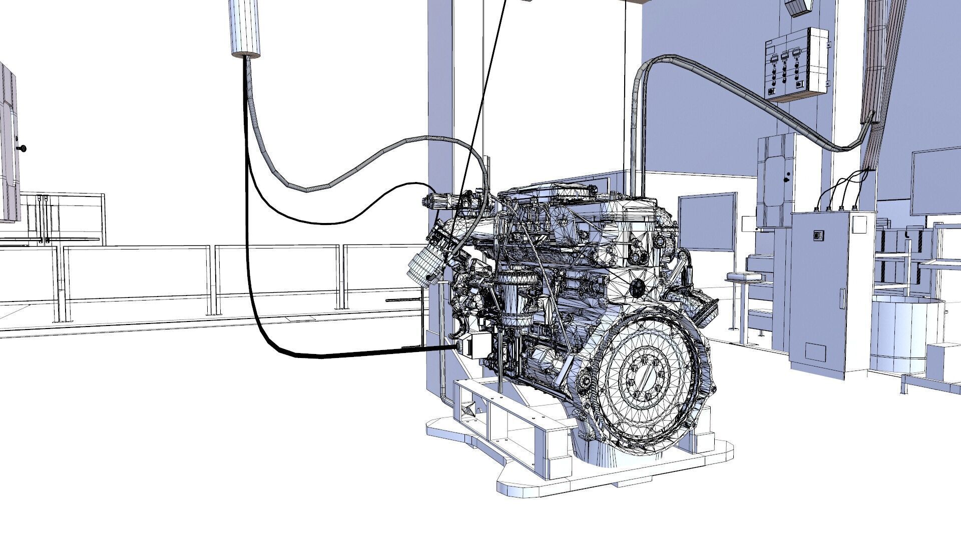 Industrial Warehouse Low-poly 3D model_22