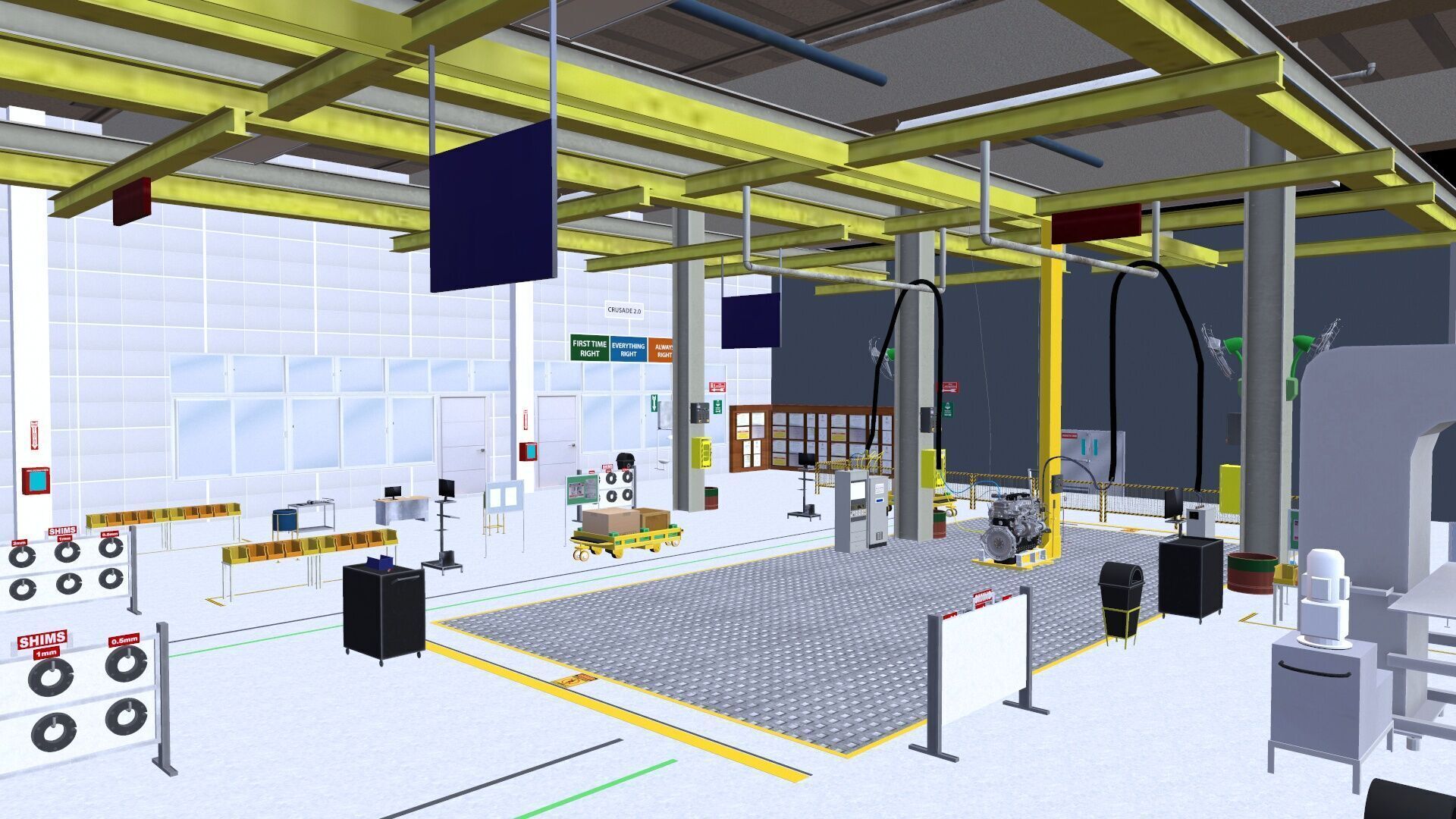 Industrial Warehouse Low-poly 3D model_16