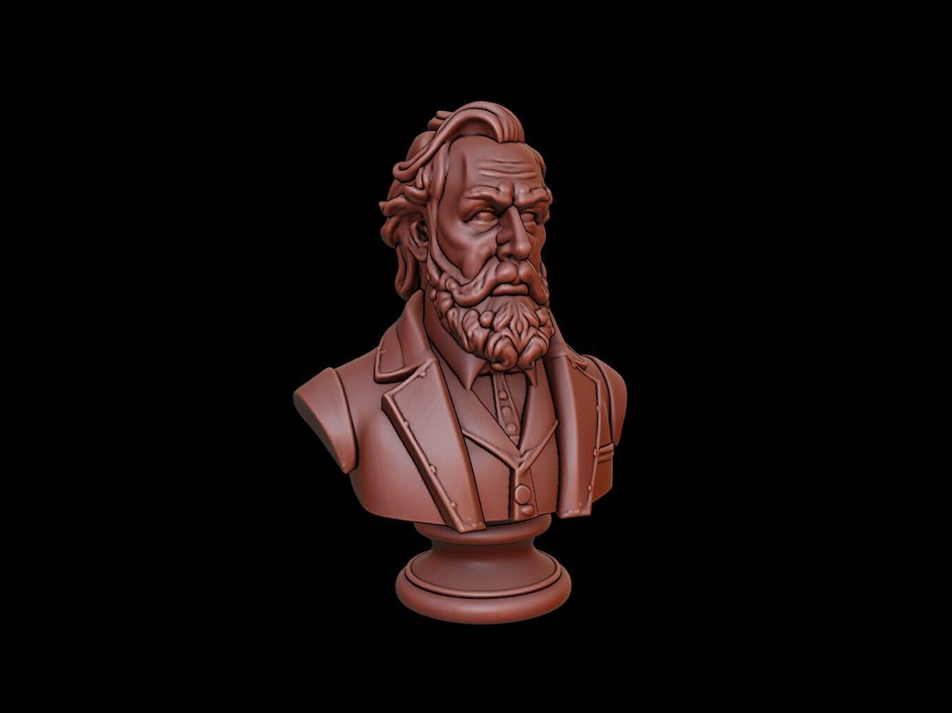 Victorian Noble Bust 3D print model_1