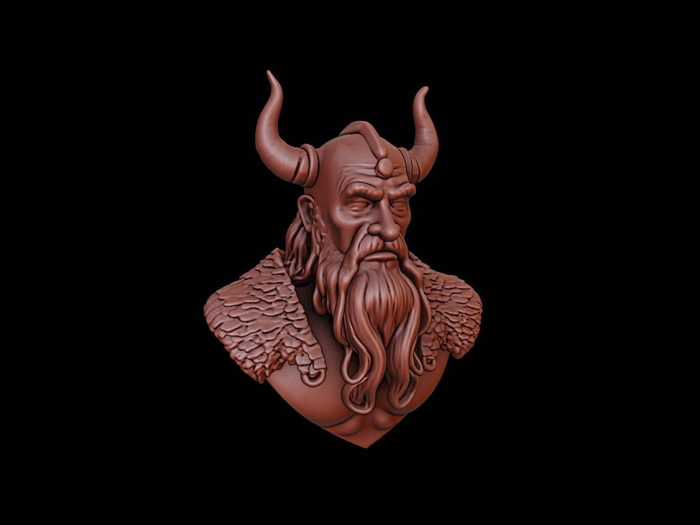 Viking Bust 3D print model_1